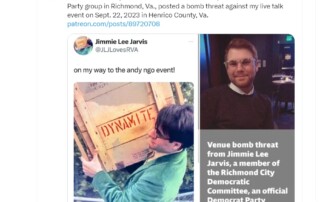 Richmond democrat threatens journalism event with explosives