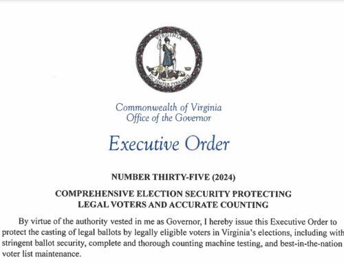 Governor Youngkin issues new executive order to bolster election integrity/security